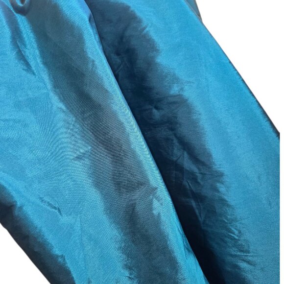 Matte Satin Teal ANGELINA FACCENDA Formal Gown sz 12 - Picture 8 of 12